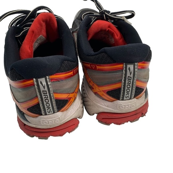 BROOKS Ravenna 7 Running Shoe Sneaker Black Red 9 Men Lace Up Walking Shoe - Picture 4 of 9